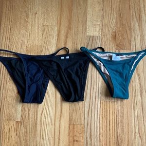 Pack of 3 J Crew Bikini bottoms in cheeky
